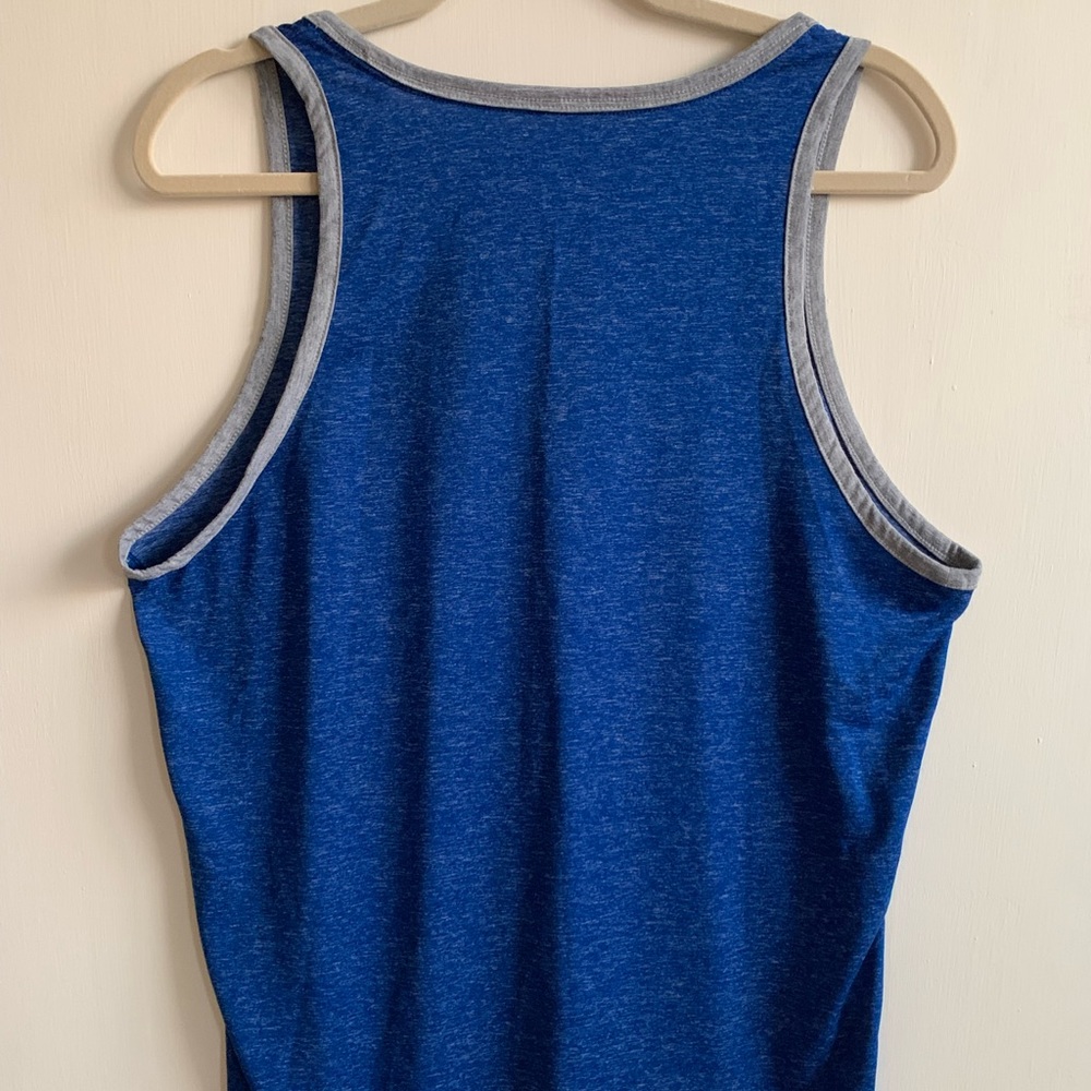 Large Adidas Dri-Fit blue tank top